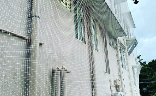 Building Covering Safety Nets